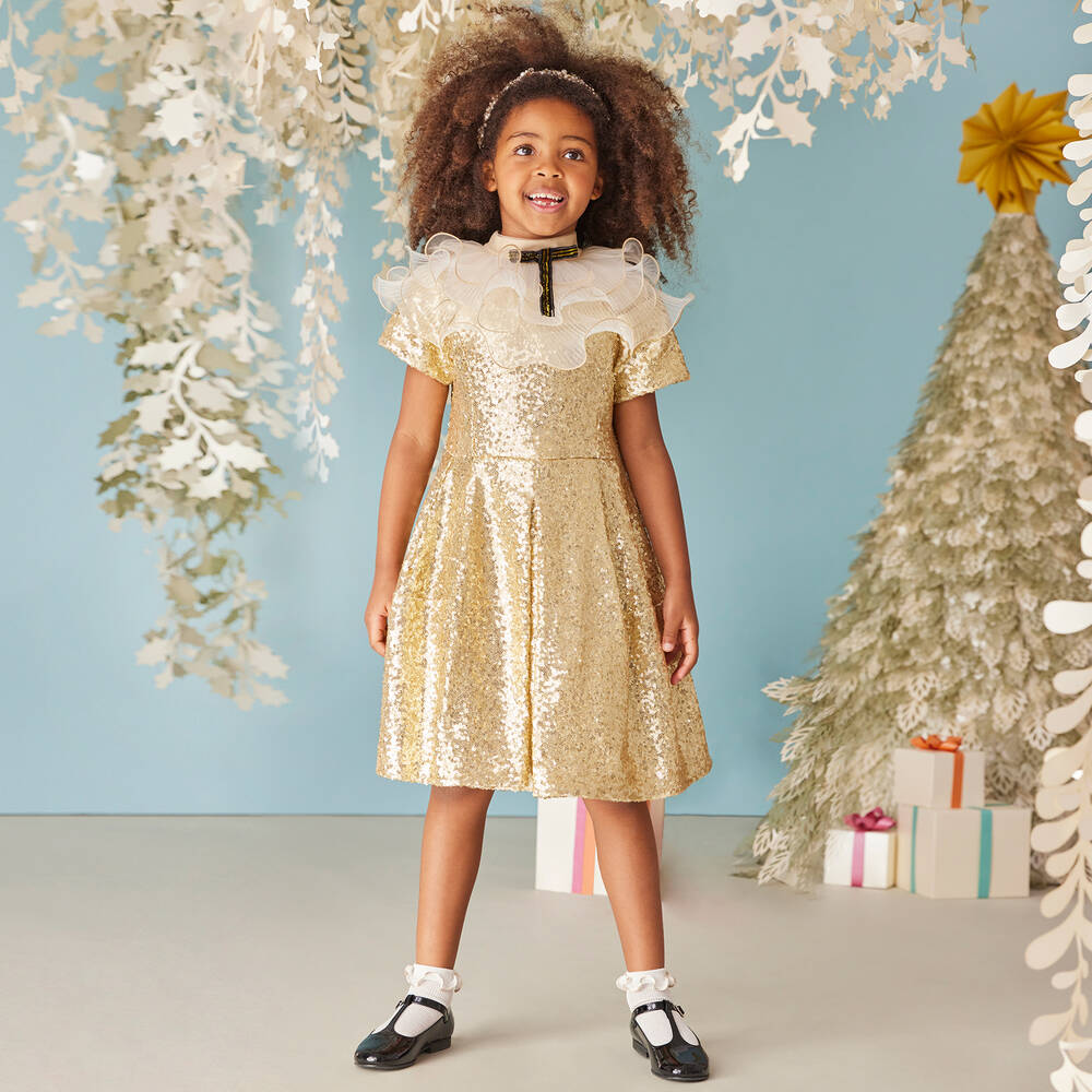 Junona Robe dor e sequins fille Childrensalon Outlet