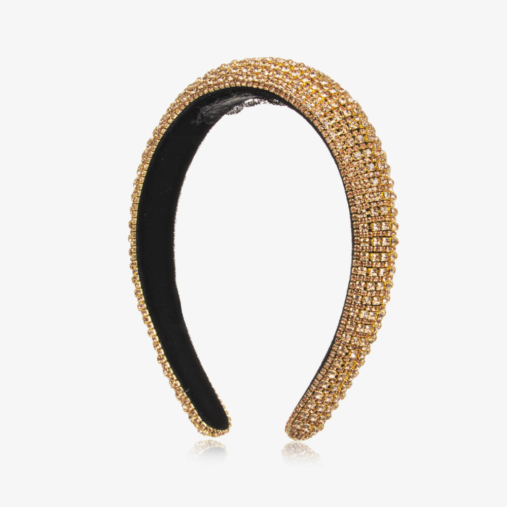 Junona-Girls Gold Sparkle Headband | Childrensalon Outlet