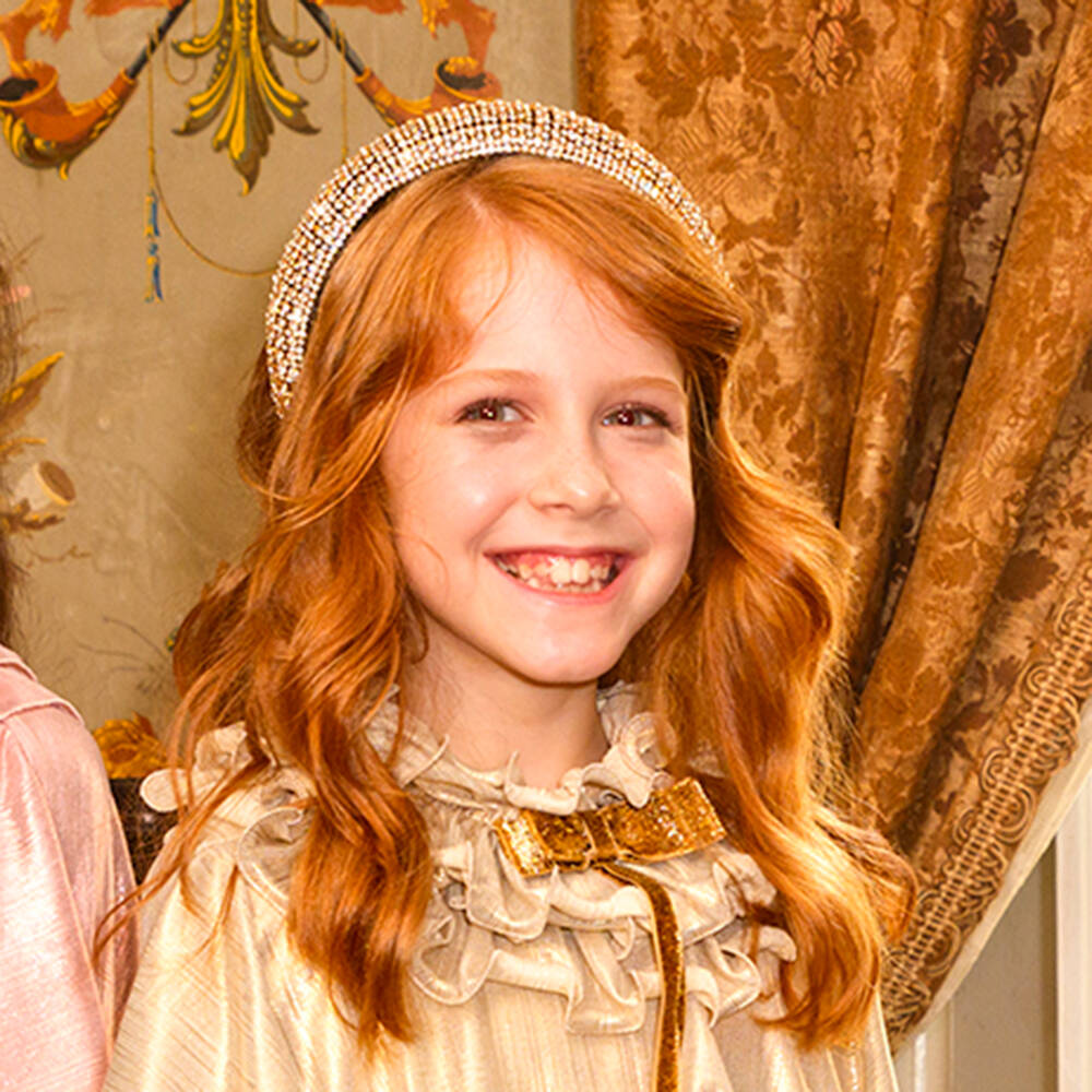 Junona-Girls Gold Sparkle Headband | Childrensalon Outlet