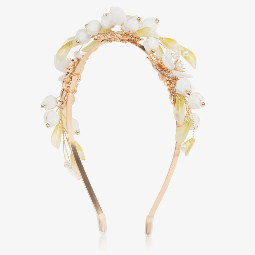 Junona-Girls Golden Blossom Headpiece | Childrensalon Outlet
