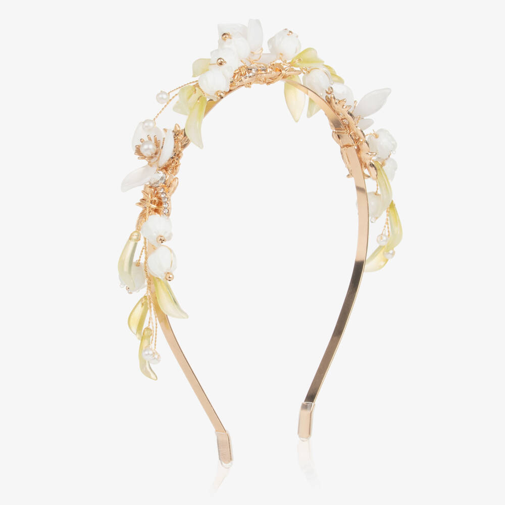 Junona-Girls Golden Blossom Headpiece | Childrensalon Outlet