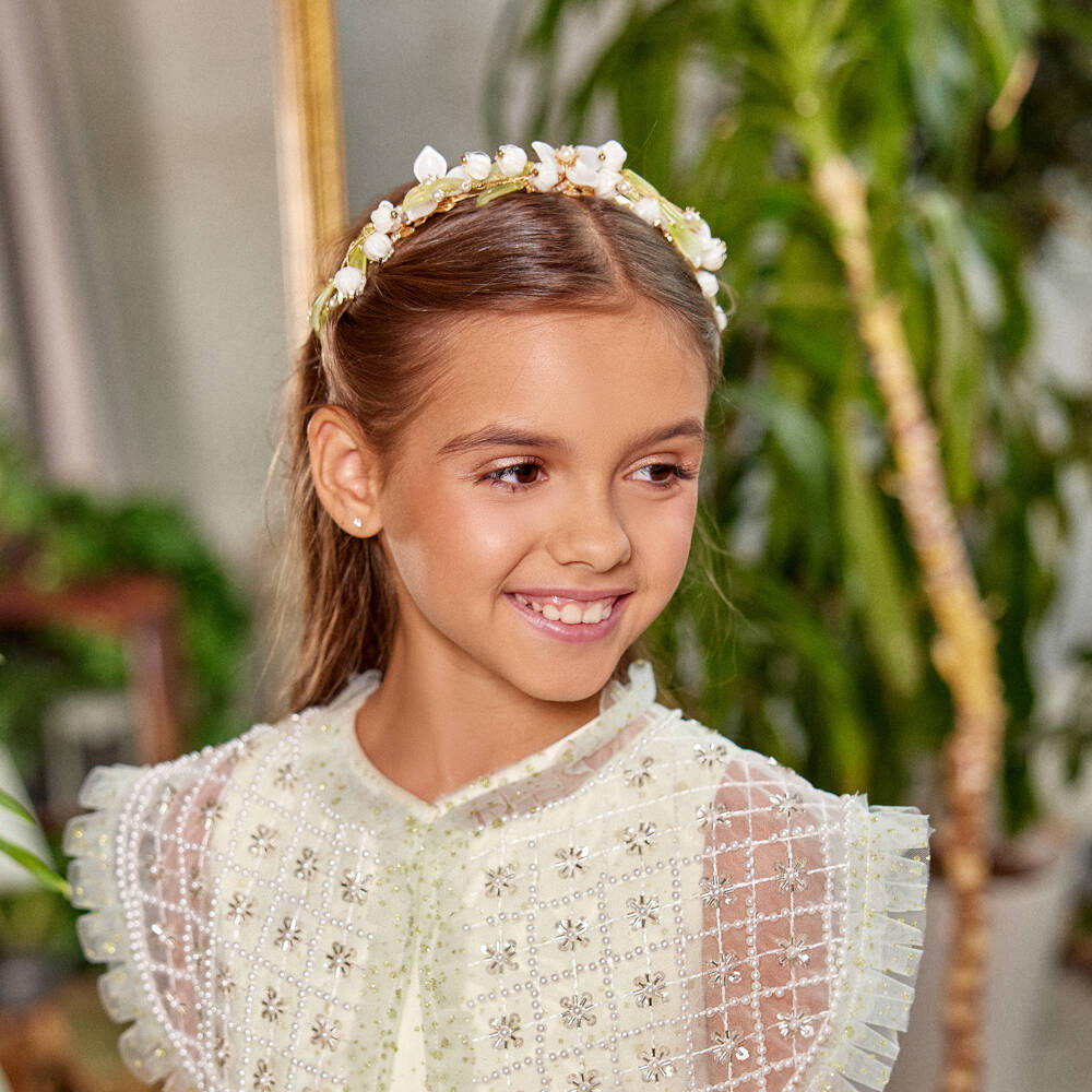 Junona-Girls Golden Blossom Headpiece | Childrensalon Outlet