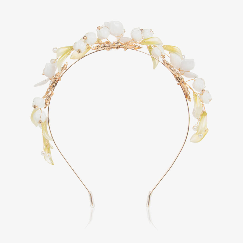 Junona-Girls Golden Blossom Headpiece | Childrensalon Outlet