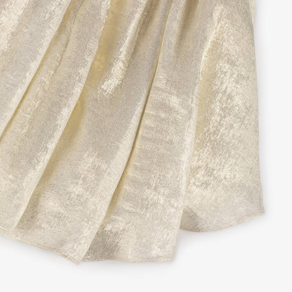 Junona-Girls Golden Rose Detail Dress | Childrensalon Outlet