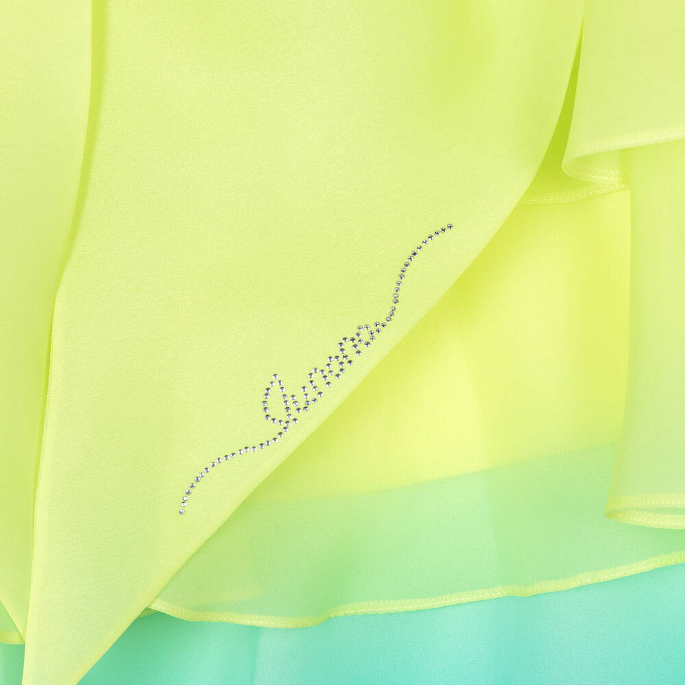 Junona-Girls Green Ombré Tiered Organza Dress | Childrensalon Outlet