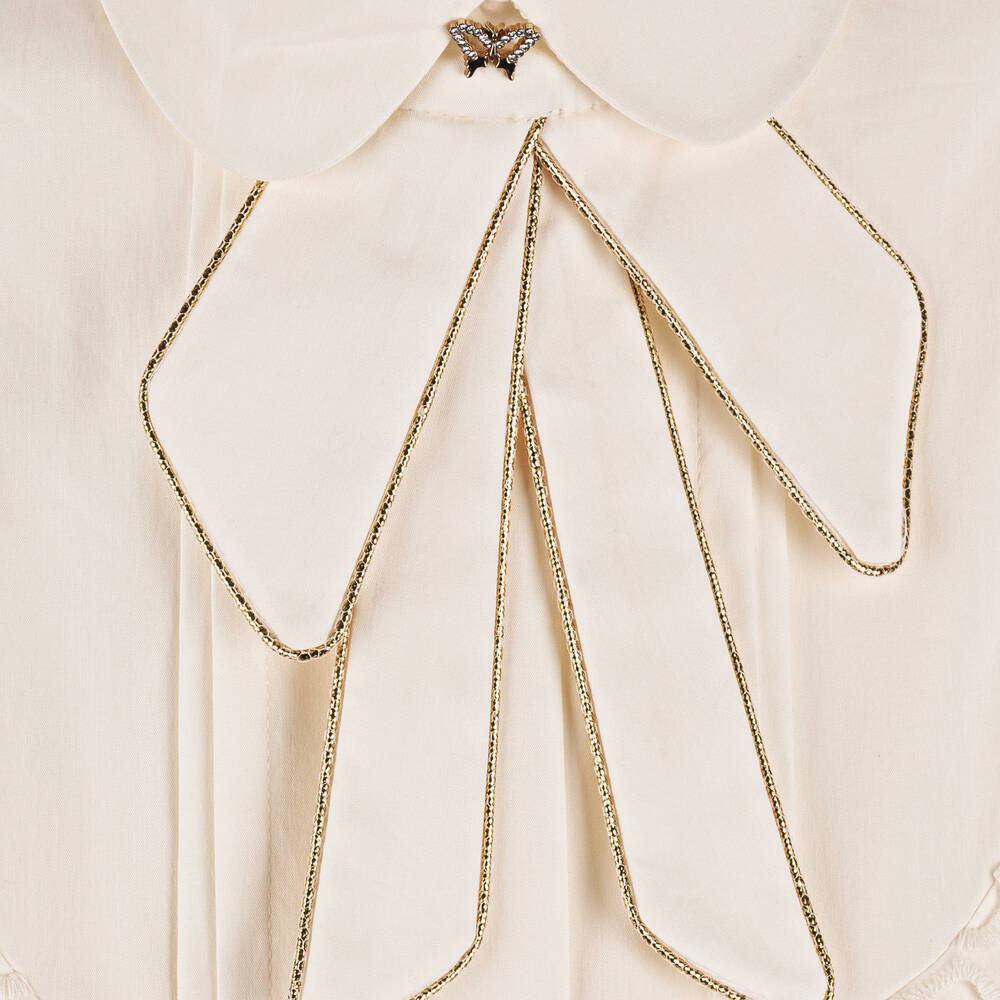 Junona-Girls Ivory Bow Dress | Childrensalon Outlet