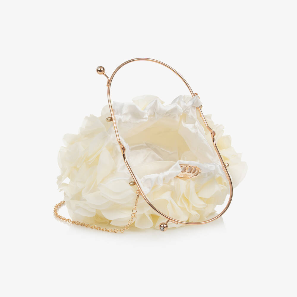 Junona-Кремовая шифоновая сумочка с цветочным узором для девочек | Childrensalon Outlet