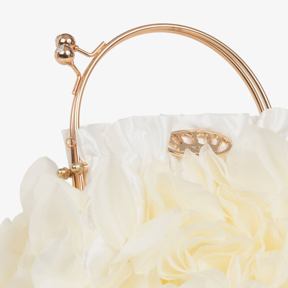 Junona-Кремовая шифоновая сумочка с цветочным узором для девочек | Childrensalon Outlet