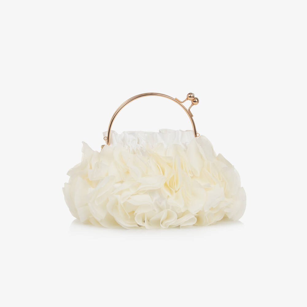 Junona-Кремовая шифоновая сумочка с цветочным узором для девочек | Childrensalon Outlet