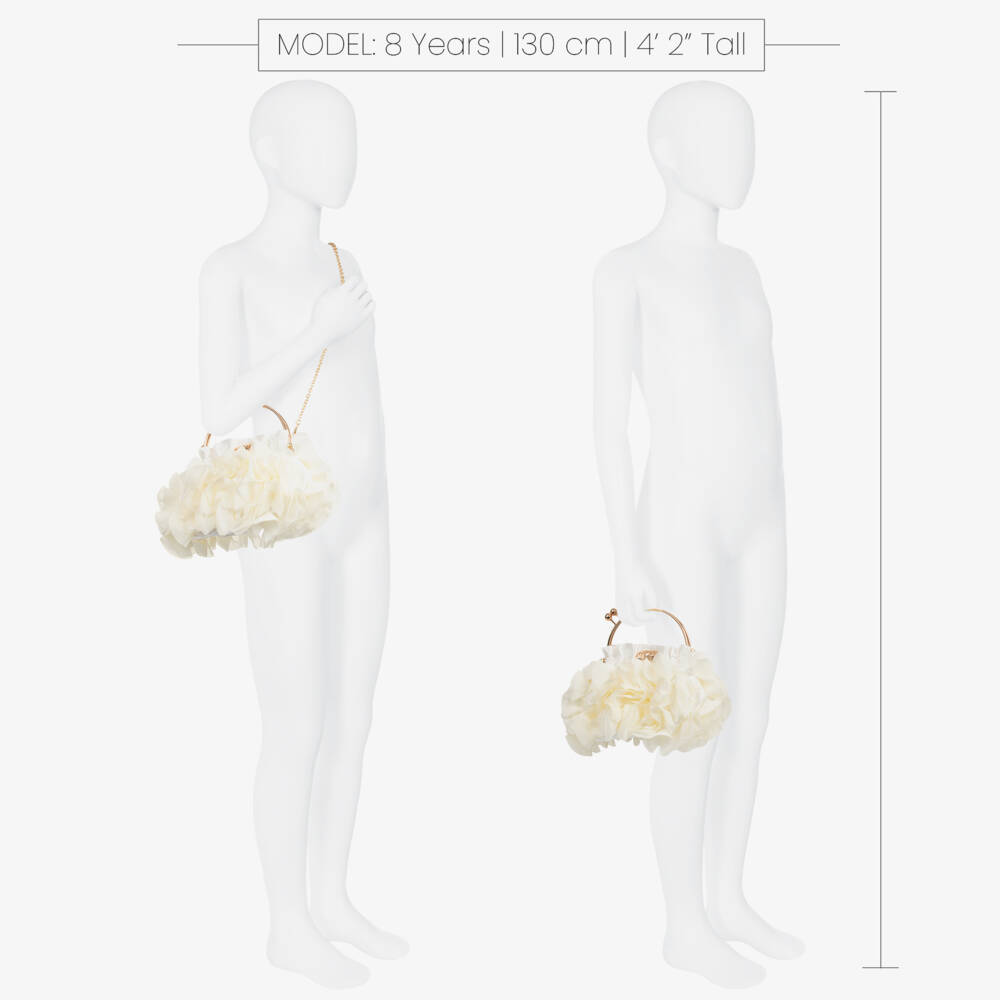 Junona-Кремовая шифоновая сумочка с цветочным узором для девочек | Childrensalon Outlet