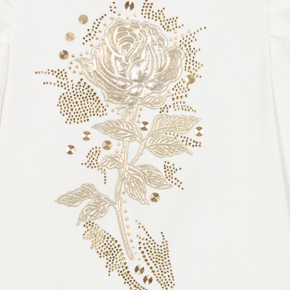 Junona-Girls Ivory Cotton Top | Childrensalon Outlet