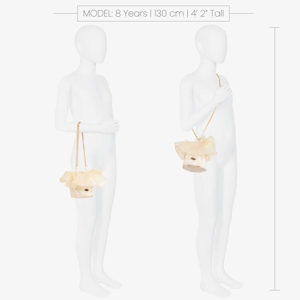 Junona-Girls Ivory Embroidered Tulle Bag (12cm) | Childrensalon Outlet