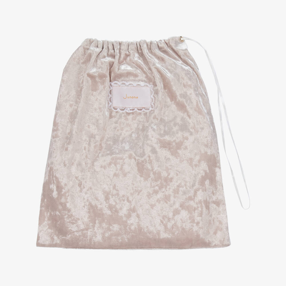 Junona-Girls Ivory Feather Bag with Faux Pearl Handle | Childrensalon Outlet