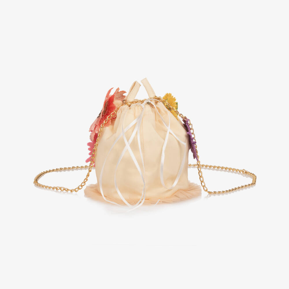 Junona-Girls Ivory Floral Embellished Purse | Childrensalon Outlet