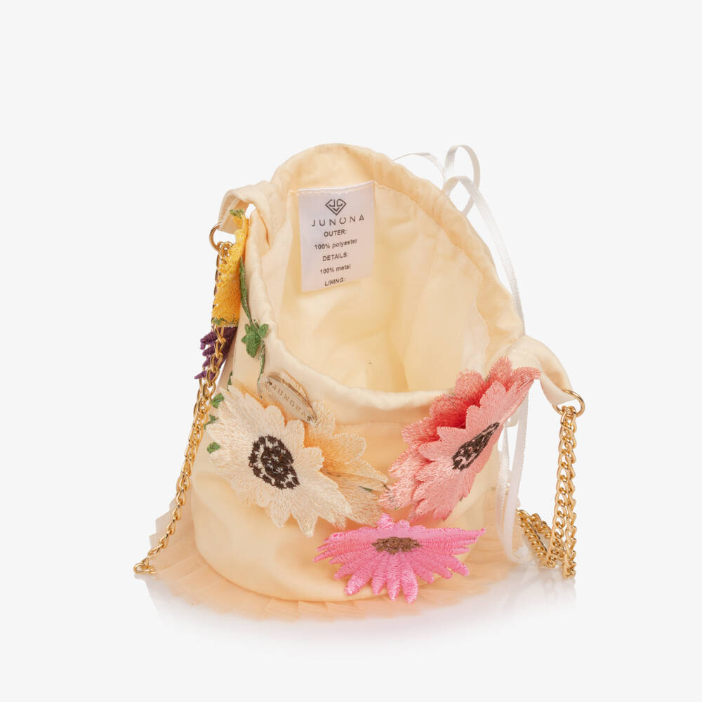 Junona-Girls Ivory Floral Embellished Purse | Childrensalon Outlet