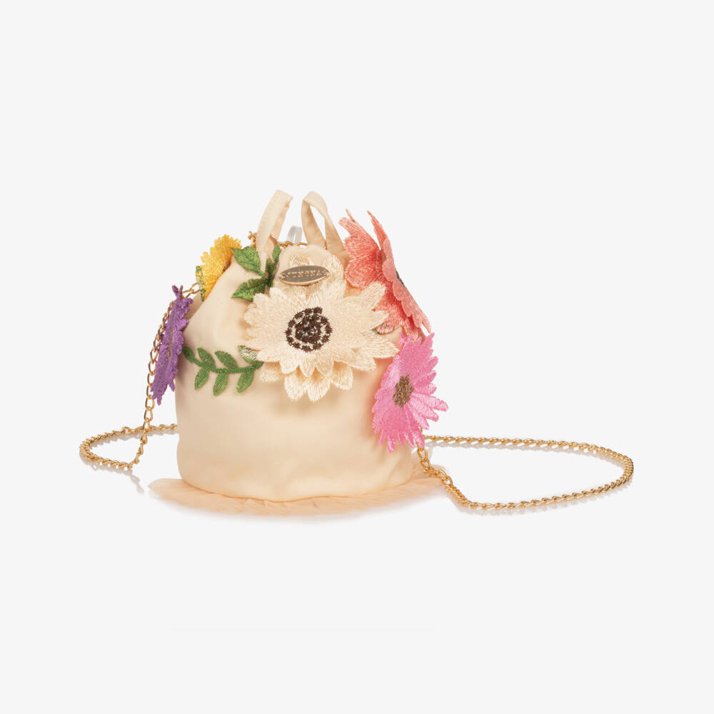 Junona-Girls Ivory Floral Embellished Purse | Childrensalon Outlet
