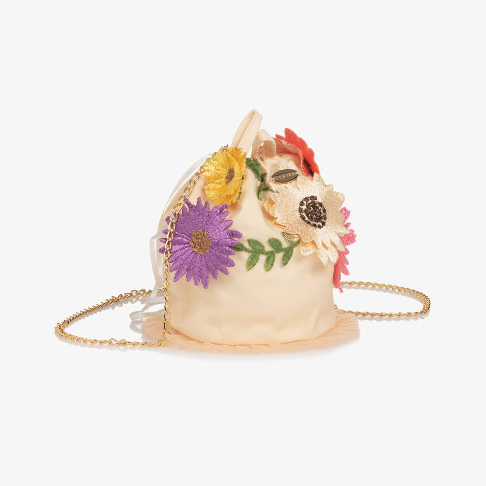 Junona-Girls Ivory Floral Embellished Purse | Childrensalon Outlet