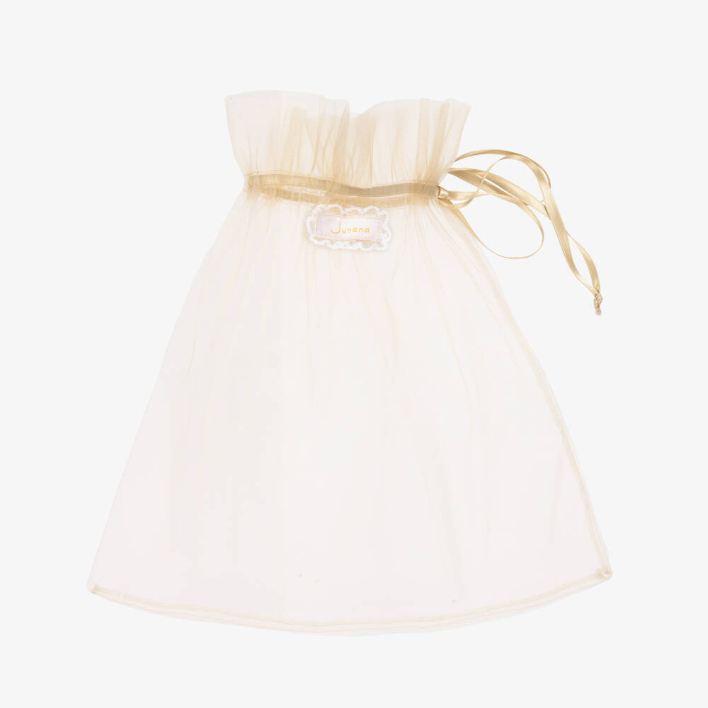 Junona-Girls Ivory Floral Tulle Hair Accessory | Childrensalon Outlet