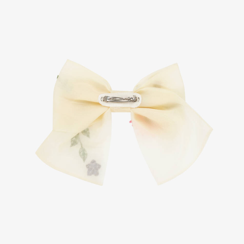 Junona-Girls Ivory Floral Tulle Hair Accessory | Childrensalon Outlet