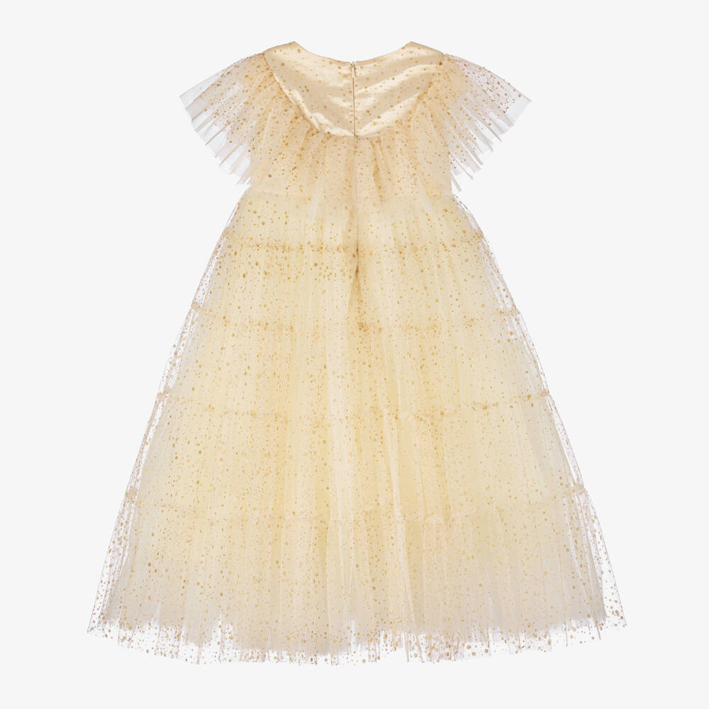 Junona-فستان تول لون عاجي براق | Childrensalon Outlet