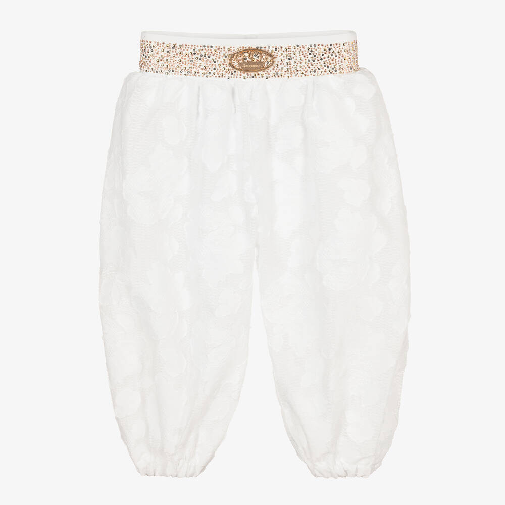 Junona - Girls Ivory Lace Trousers | Childrensalon