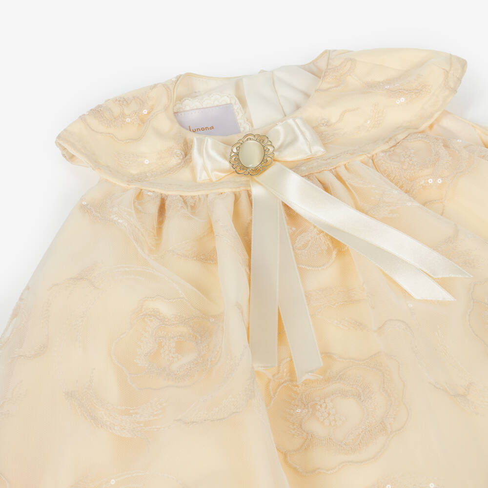 Junona-Кремовое кружевное платье из тюля для девочек | Childrensalon Outlet