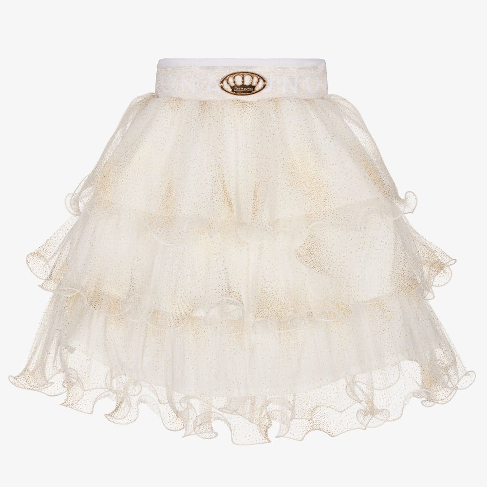 Junona - Кремовая юбка из тюля для девочек | Childrensalon