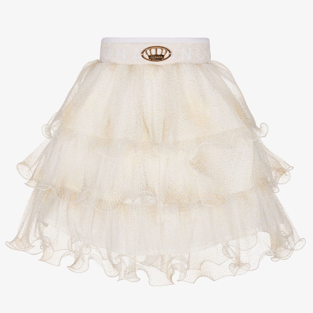 Junona-Girls Ivory Tulle Skirt | Childrensalon Outlet