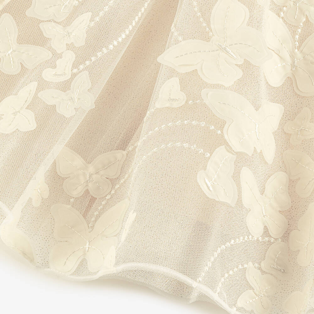 Junona-Girls Ivory Tulle Skirt with Butterfly Appliqués | Childrensalon Outlet
