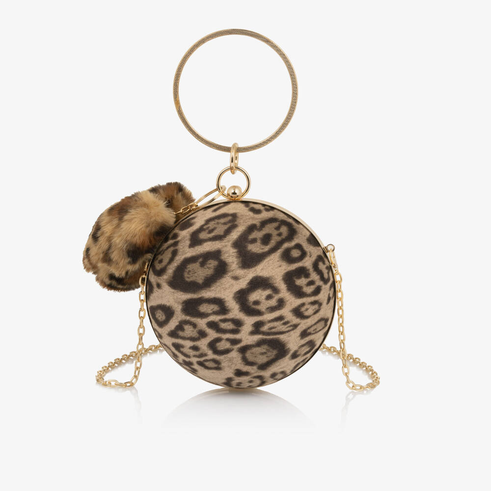 Junona-Сумочка с леопардовым принтом и брелоком для девочек | Childrensalon Outlet