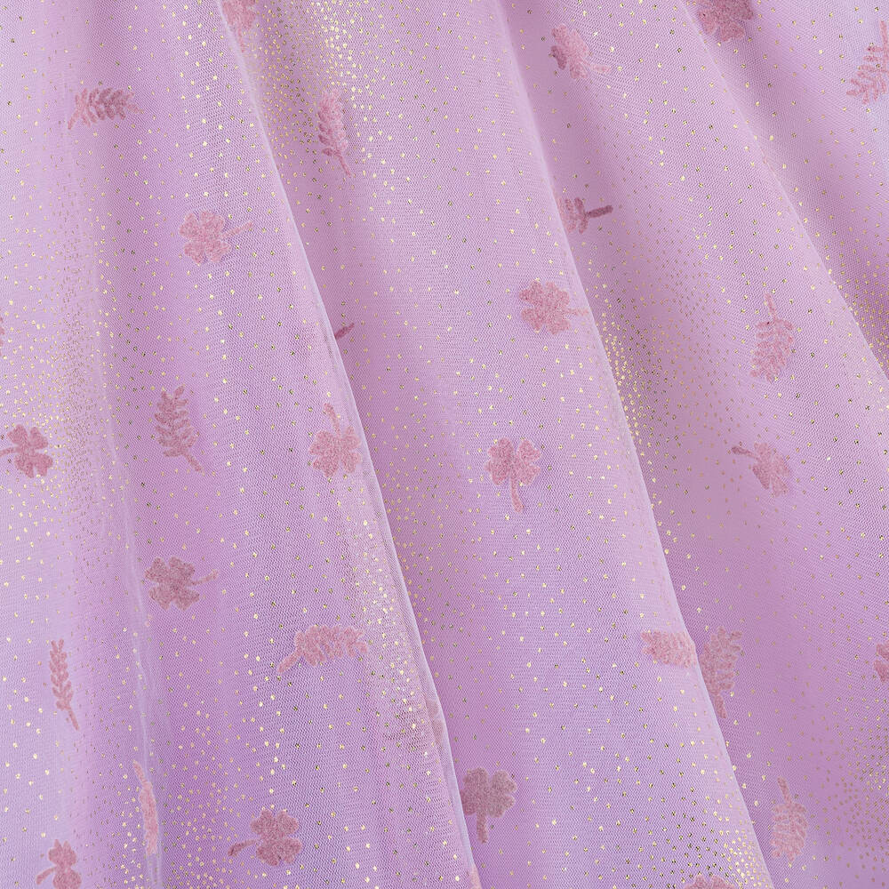 Junona-Girls Lilac Purple Floral Tulle Dress | Childrensalon Outlet