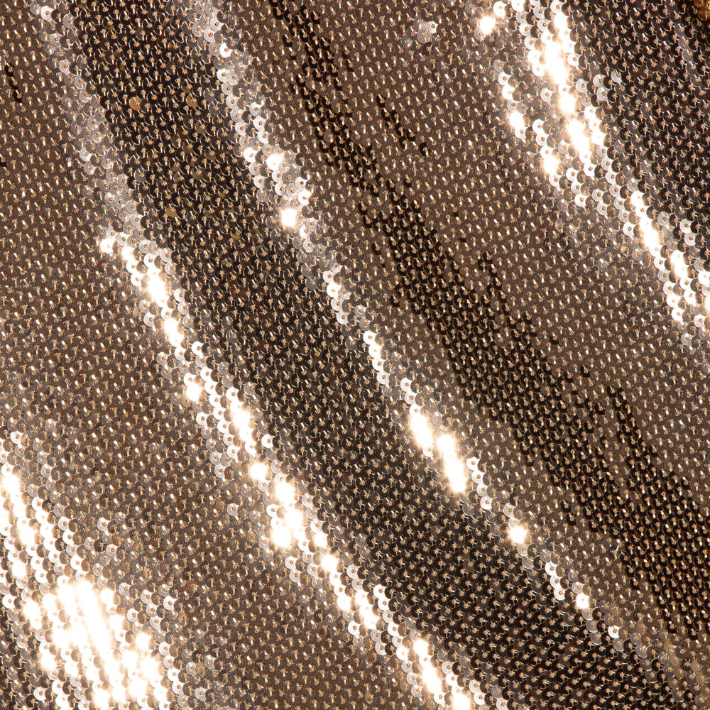 Junona-Girls Metallic Gold Sequinned Dress with Double Lace Collar | Childrensalon Outlet