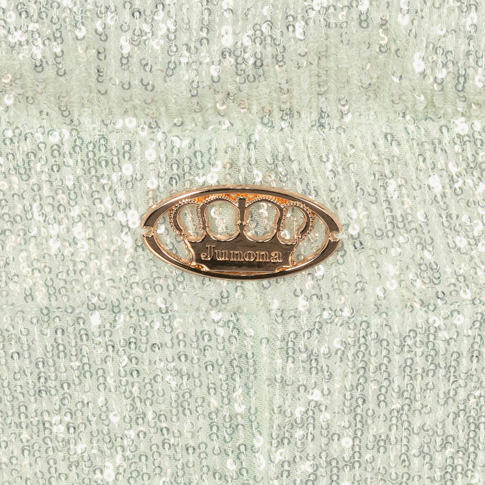 Junona-Girls Mint Green Sequin Jumpsuit | Childrensalon Outlet