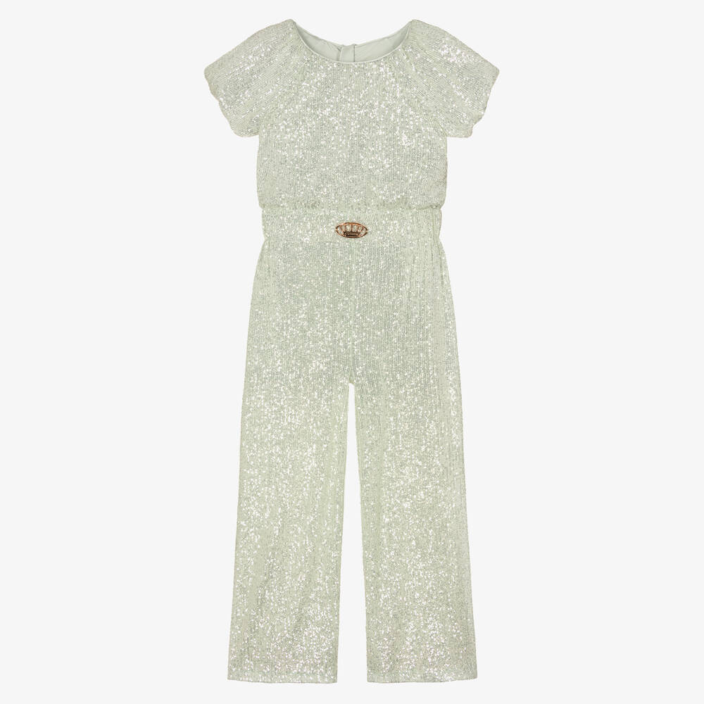 Junona - Mintgrüner Pailletten-Jumpsuit (M) | Childrensalon