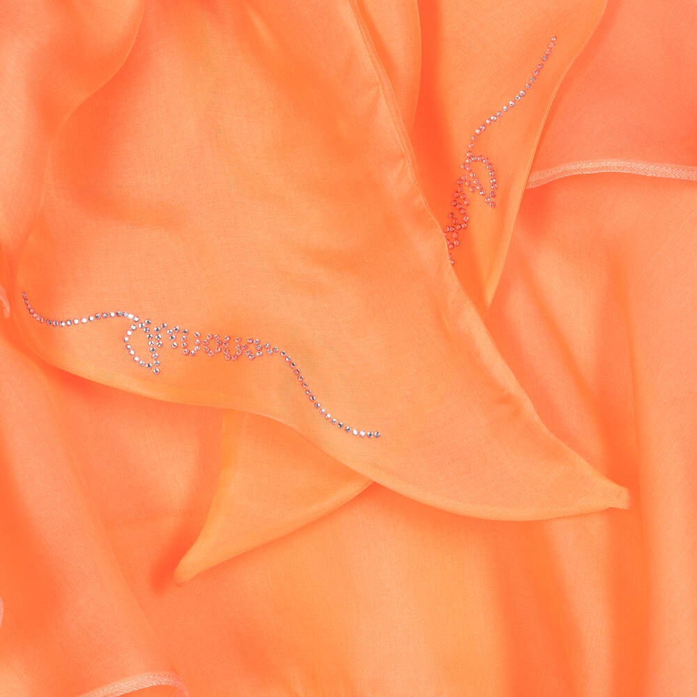 Junona-Оранжевое платье из шелковой органзы | Childrensalon Outlet