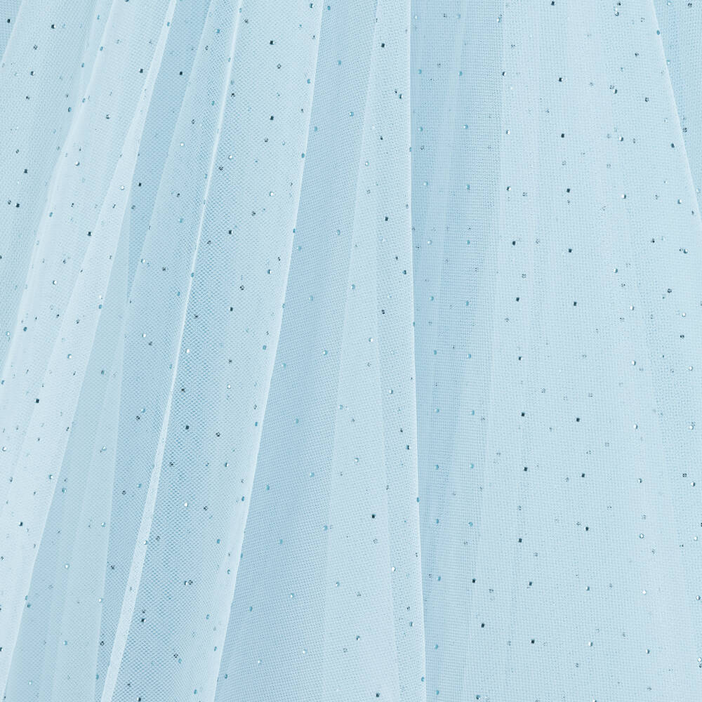 Junona-Girls Pale Blue Diamanté Tulle Dress | Childrensalon Outlet