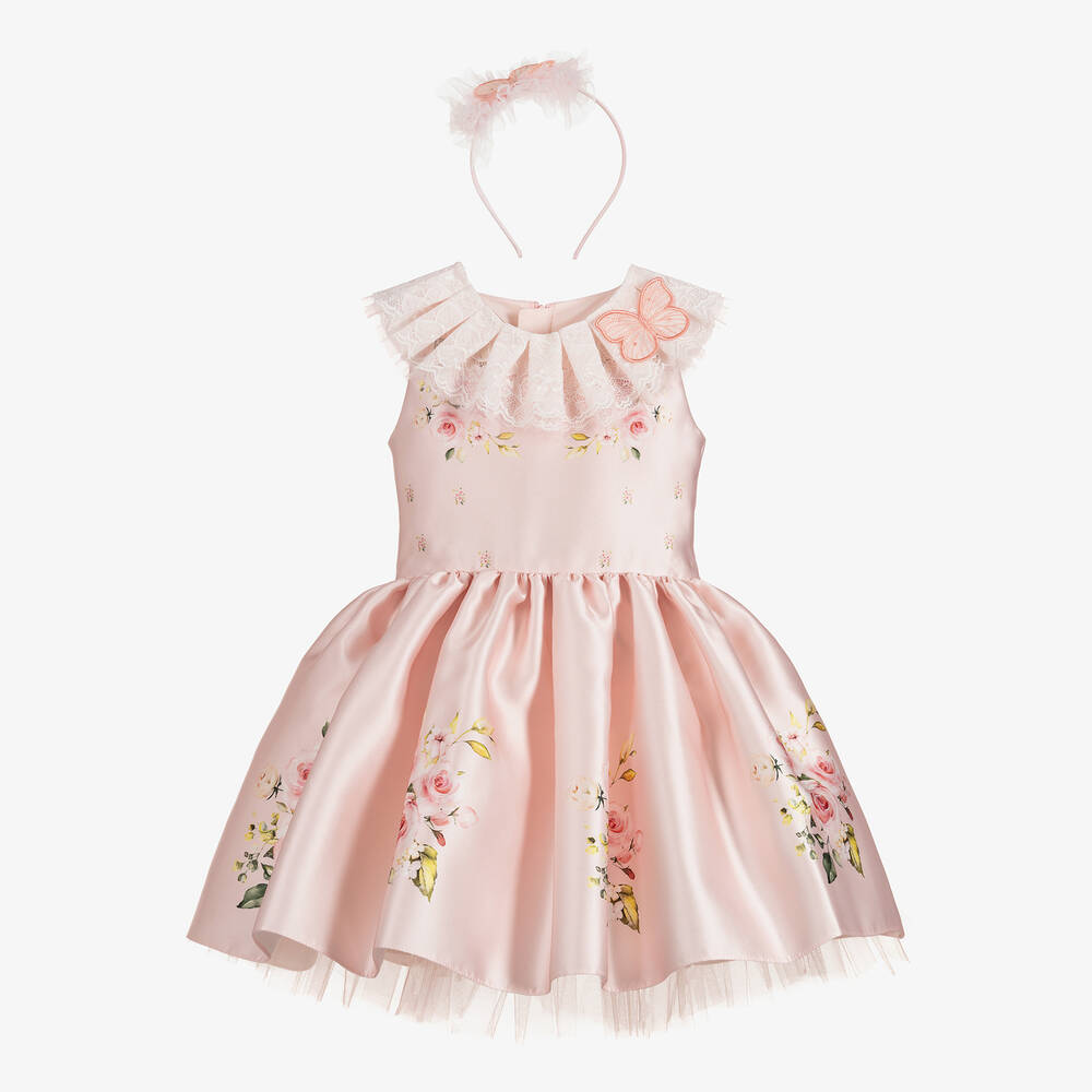 Junona - Girls Pink 3 Piece Dress Set | Childrensalon