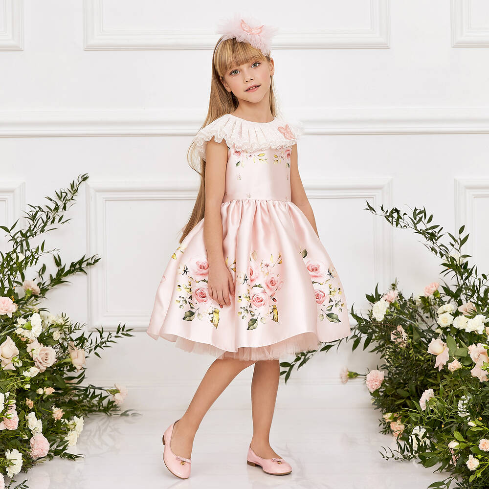 Junona-Girls Pink 3 Piece Dress Set | Childrensalon Outlet