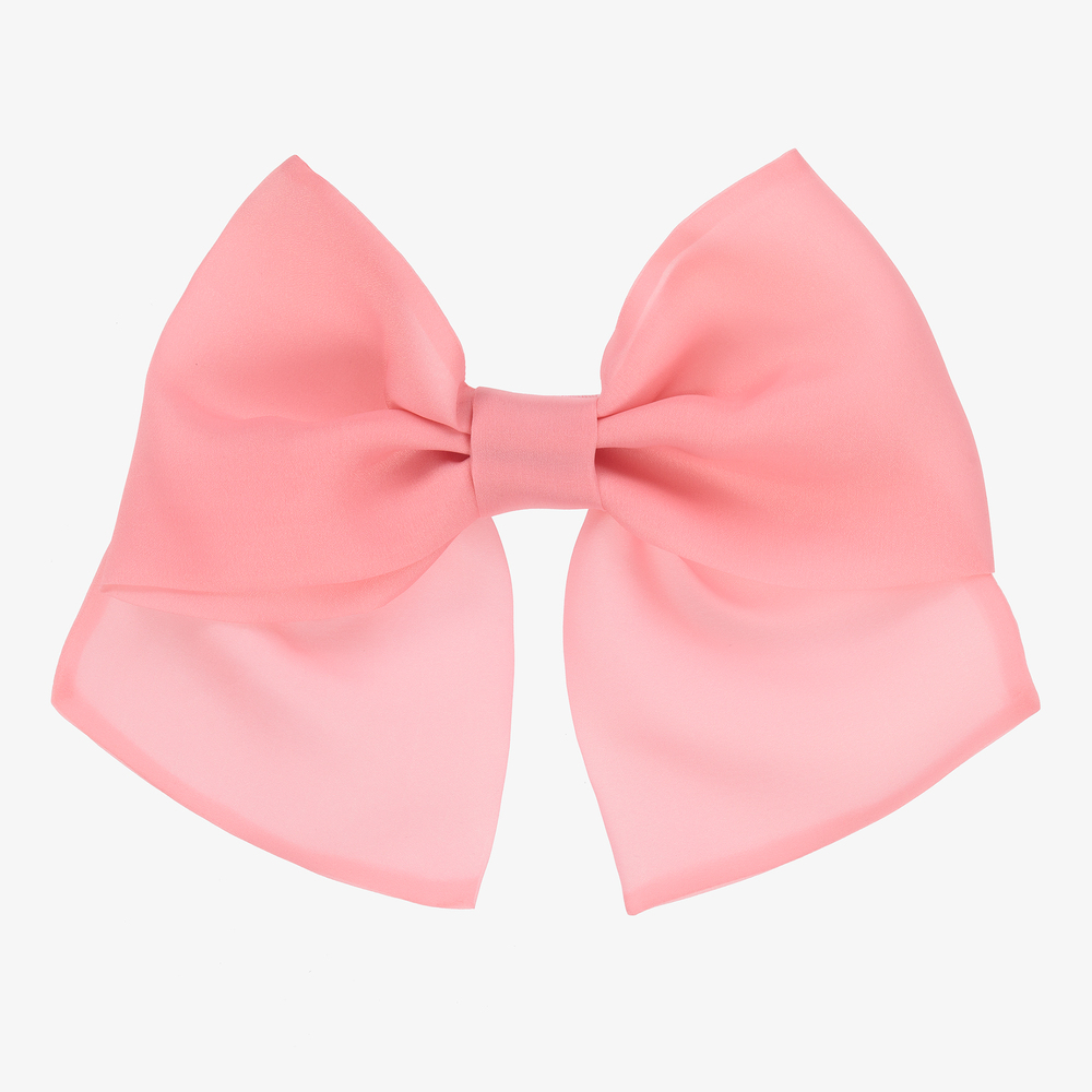 Junona - Girls Pink Bow Hairclip (27cm) | Childrensalon