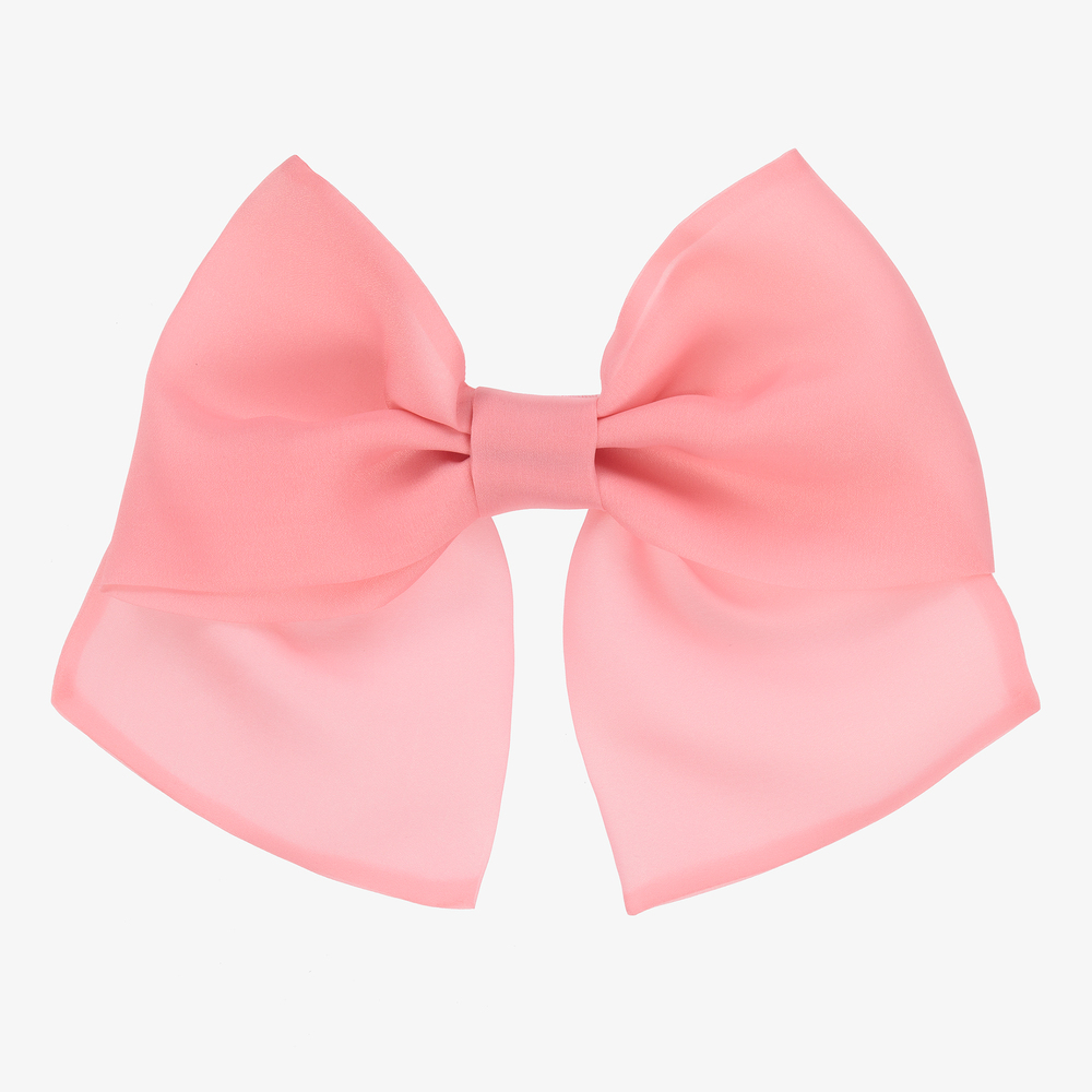 Junona-Girls Pink Bow Hairclip (27cm) | Childrensalon Outlet