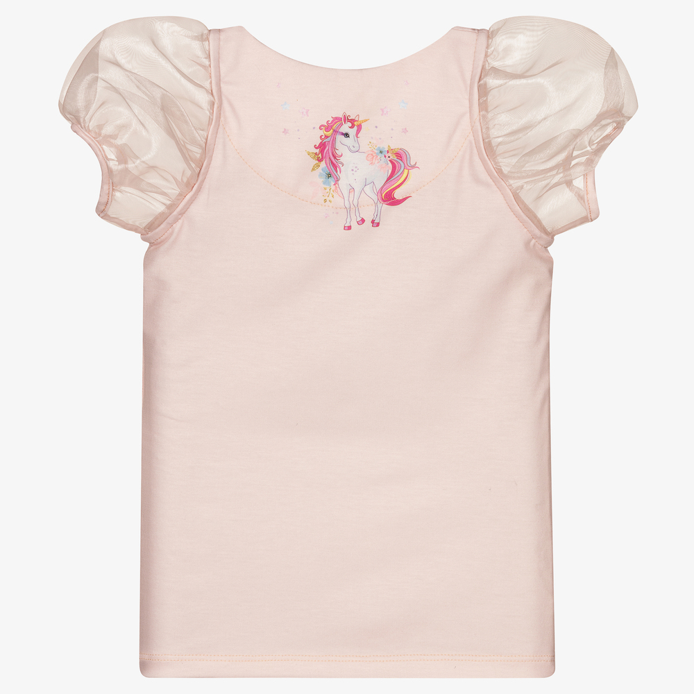 جونونا-Girls Pink Cotton T-Shirt | Childrensalon Outlet