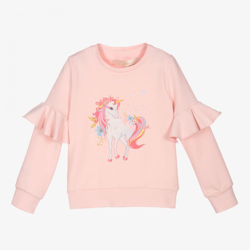 Junona - Girls Pink Cotton Top | Childrensalon