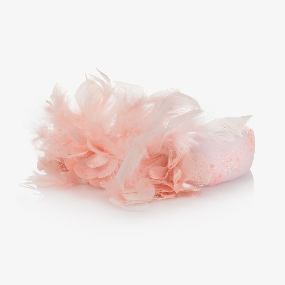 Junona-Girls Pink Feather Hairband | Childrensalon Outlet