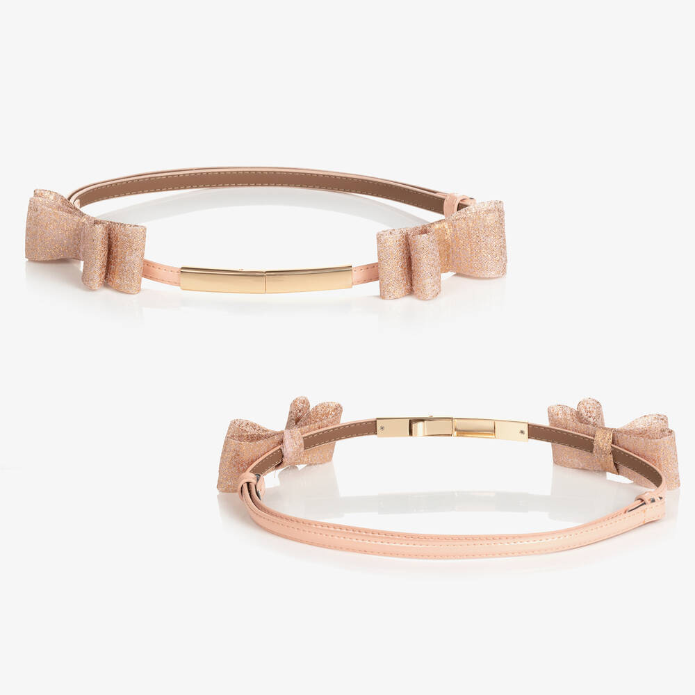 Junona-فستان تول بكسرات لون زهري وذهبي | Childrensalon Outlet