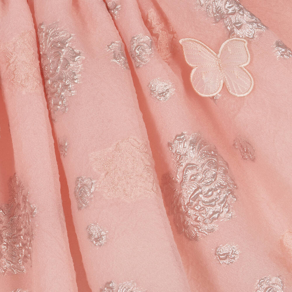 Junona-Платье с бабочками из жаккарда для девочек розовое | Childrensalon Outlet