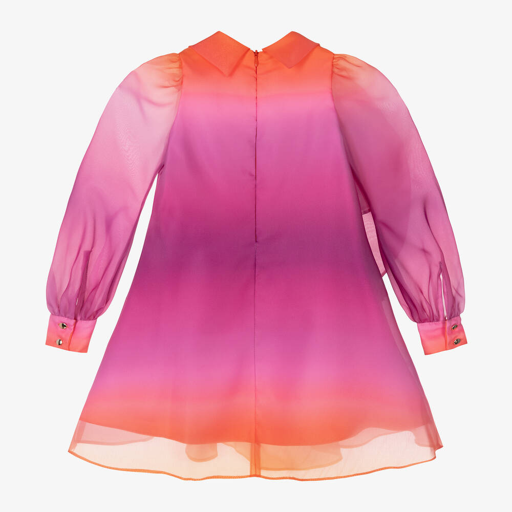 Junona-Розовое платье из органзы с эффектом омбре | Childrensalon Outlet