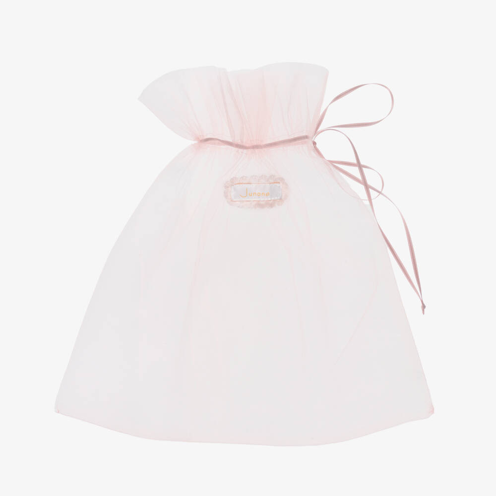 Junona-Girls Pink Organza Ribbon Bow Hair Clip (18cm) | Childrensalon Outlet