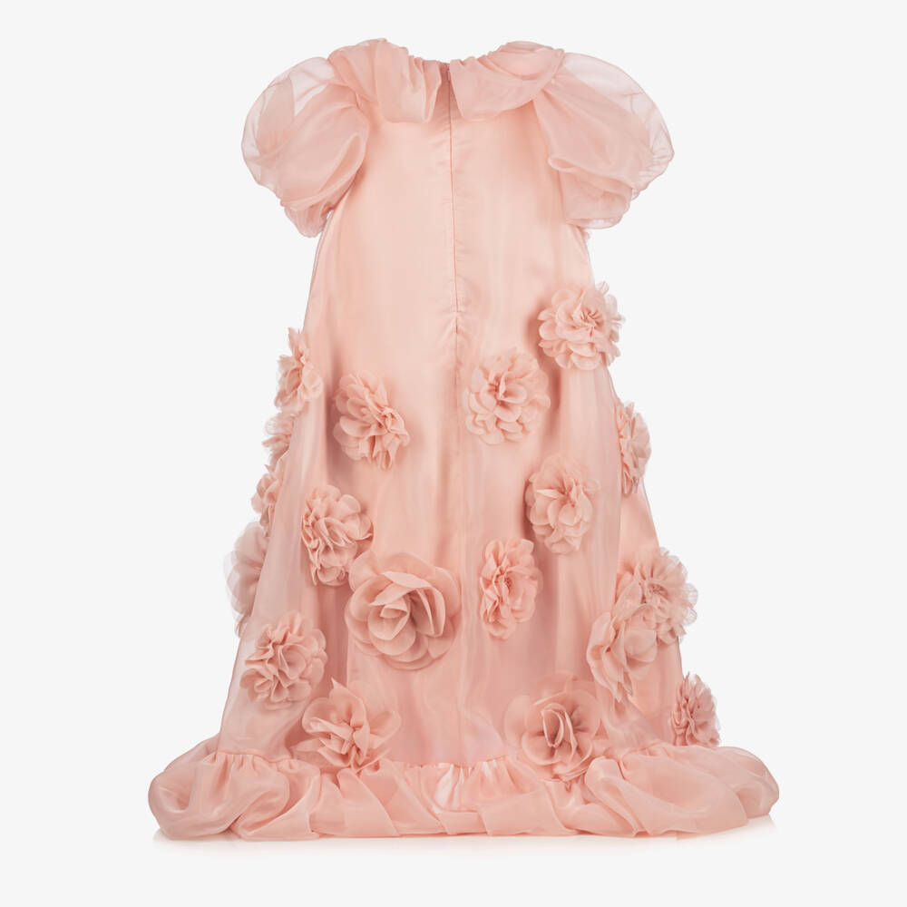 Junona-Girls Pink Organza Special Occasion Dress | Childrensalon Outlet
