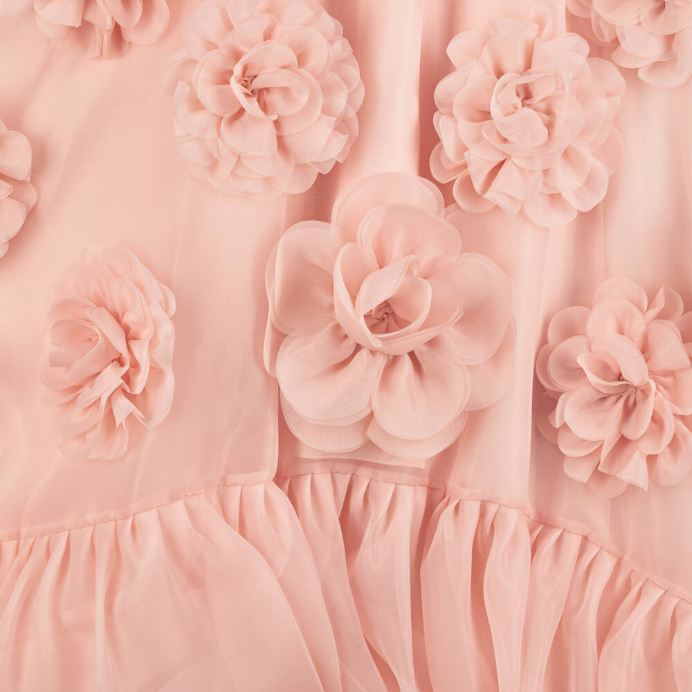 Junona-Girls Pink Organza Special Occasion Dress | Childrensalon Outlet