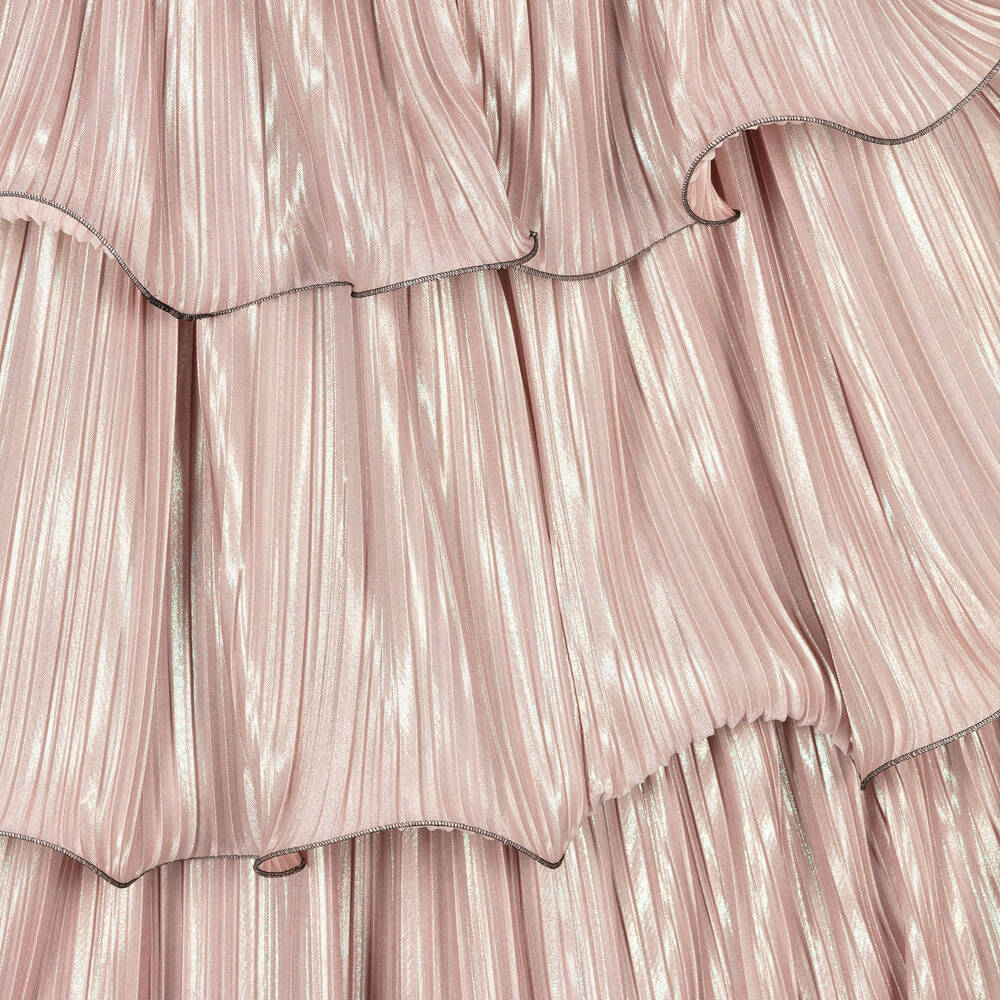 Junona-Розовое платье с плиссированными оборками | Childrensalon Outlet
